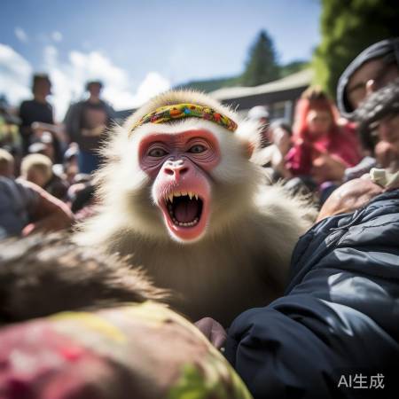景区猴急疏散人群