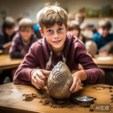 少年发现恐龙蛋化石,激励科学探