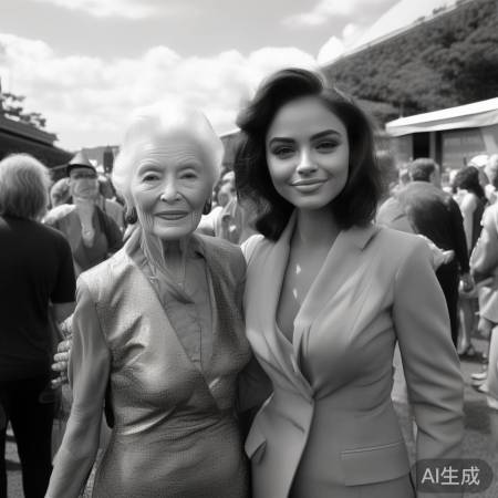 “孟羽童格力转身合影”