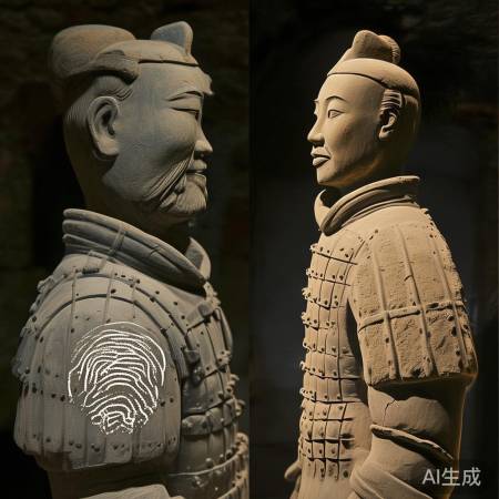 秦兵马俑现女性指纹