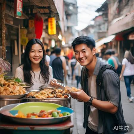 小吃摊助新人减压