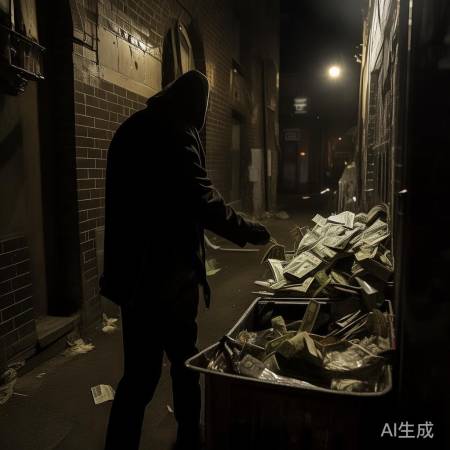 故意丢弃现金逃避追查